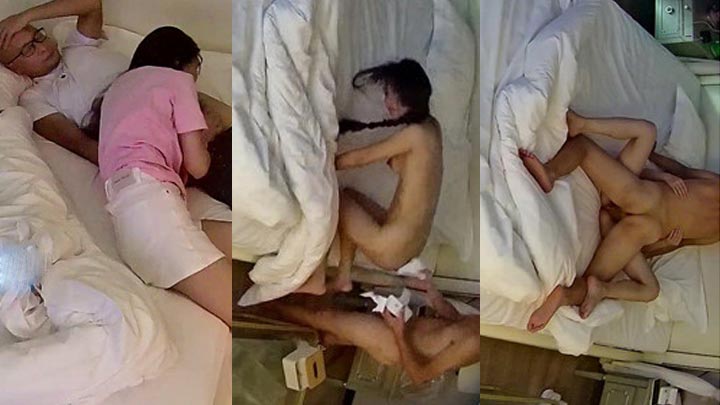 巨根老大叔宾馆操包养女生